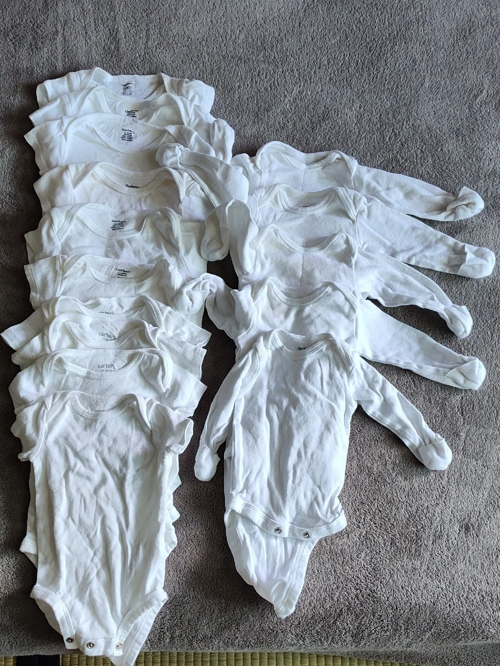 Lot of White Baby Onesies 0-3M